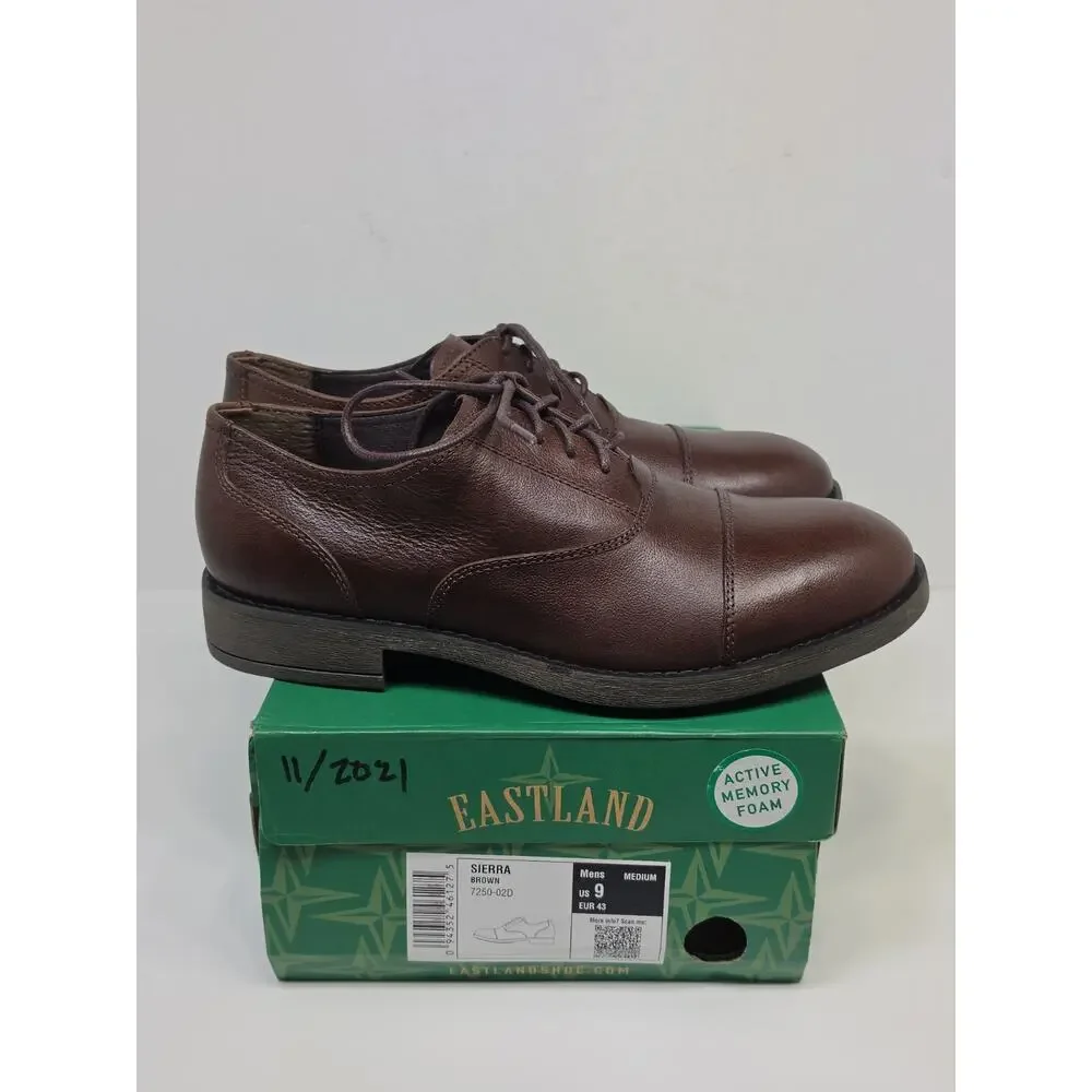 EASTLAND Men's 9 M Leather Lace Up Shoes Sierra Brown 7250-02D TRIED ON ONLY